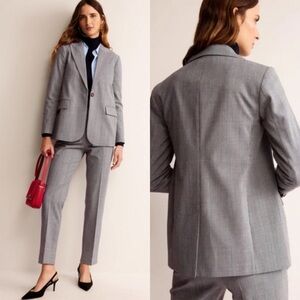 NWOT Boden Women’s The Bloomsbury Wool Blazer Jacket Size 10 Gray Preppy Classic